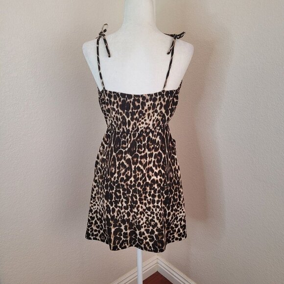 Smoke And Mirrors Vintage Mini Dress Leopard Front Pockets Y2K Star loved Brand - Picture 4 of 12
